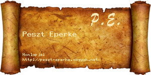 Peszt Eperke névjegykártya